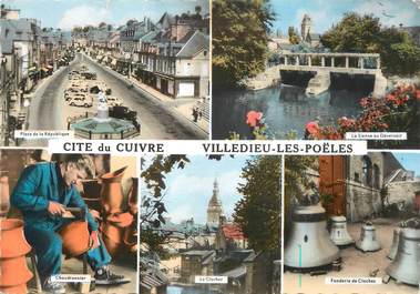 / CPSM FRANCE 50 "Villedieu les Poeles, cité du cuivre"