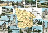 58 Nievre / CPSM FRANCE 58 "Nièvre" / CARTE GEOGRAPHIQUE