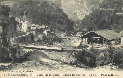 / CPA FRANCE 06 "Saint Sauveur, vallée de la Tinée, pont de Roure"