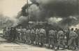 / CPA FRANCE 93 "Incendie des Magasins du Nord à Saint Ouen, la chaine par les soldats " / POMPIER