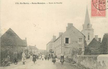 / CPA FRANCE 18 "Sens Beaujeu, route de Neuilly"