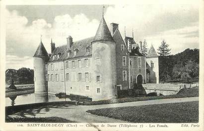 / CPA FRANCE 18 "Saint Eloi de Gy, château de Dame, les fossés"