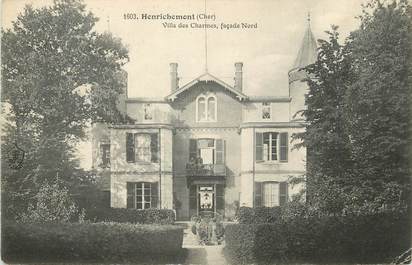 / CPA FRANCE 18 "Henrichemont, villa des Charmes"