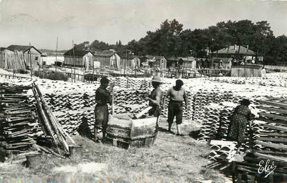 / CPSM FRANCE 33 "Bassin d'Arcachon, travaux d'Ostreicoles"