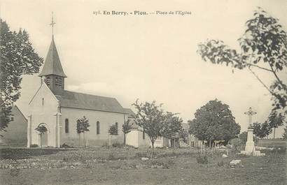 / CPA FRANCE 18 "Piou, place de l"église"