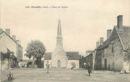 / CPA FRANCE 18 "Preuilly, place de l'église"