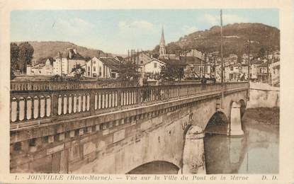 / CPA FRANCE 52 "Joinville, vue sur la ville du pont de la Marne"