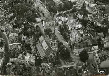 / CPSM FRANCE 52 "Bourbonne les Bains, station Thermale, vue aérienne sur l'église"