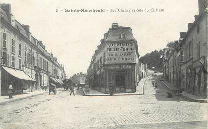 / CPA FRANCE 51 "Sainte Menehould, rue de Chanzy et côte du château"