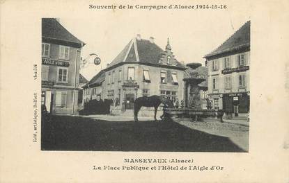 / CPA FRANCE 68 "Massevaux, la place publique et l'hôtel de l'aigle d'Or"