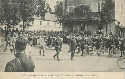 / CPA FRANCE 68 "Massevaux, visite du générale Joffre" / MILITAIRE