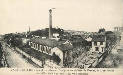 / CPA FRANCE 13 "Usines de Marseille, Carénou et Cie, les plus anciennes fabriques de réglisse de France"