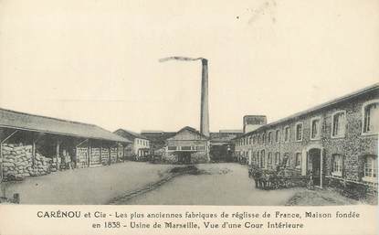 / CPA FRANCE 13 "Usine de Marseille, Carénou et Cie, les plus anciennes fabriques de réglisse de France"