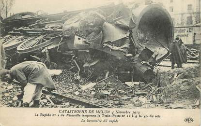 / CPA FRANCE 77 "Catastrophe de Melun, 4 novembre 1913"