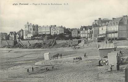 / CPA FRANCE 35 "Paramé, plage et pointe de Rochebonne"