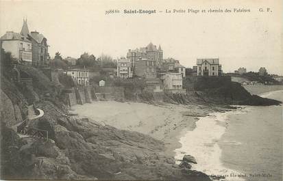 / CPA FRANCE 35  "Saint Enogat, la petite plage et chemin des Falaises"