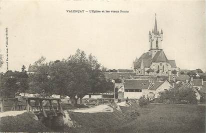 / CPA FRANCE 36 "Valençay, l'église et les vieux ponts"