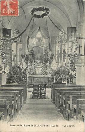 / CPA FRANCE 10 "Marigny les Châtel, intérieur de l'église"