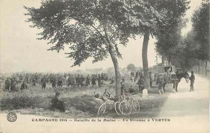 / CPA FRANCE 51 "Un bivouac à Vertus, bataille de la Marne"