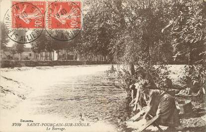 / CPA FRANCE 03 "Saint Pourçain sur Sioule, le barrage" / LAVEUSE