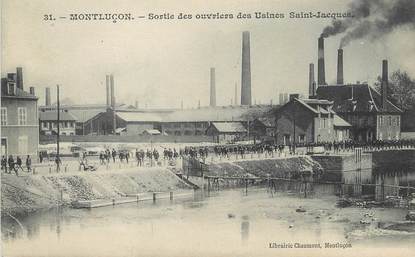 / CPA FRANCE 03 "Montluçon, sortie des ouvriers des usines Saint Jacques"