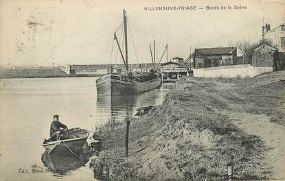 / CPA FRANCE 94 "Villeneuve Triage, bords de la Seine"