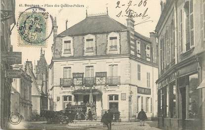 / CPA FRANCE 18 "Bourges, place des quatre piliers"