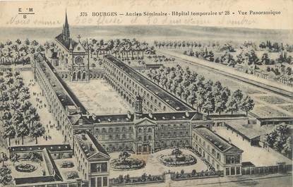 / CPA FRANCE 18 "Bourges, ancien séminaire, hôpital temporaire"