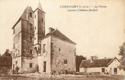 / CPA FRANCE 37 "Charnizay, la ferme, ancien château féodal"