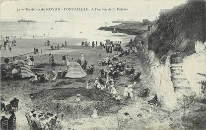 / CPA FRANCE 17 "Environs de Royan Pontaillac, à l'ombre de la Falaise"