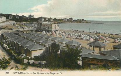 / CPA FRANCE 17 "Pontaillac, les cabines et la plage"