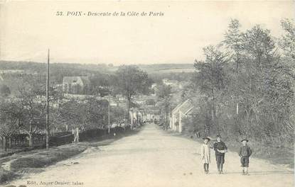 / CPA FRANCE 80 "Poix, descente de la côte de Paris"