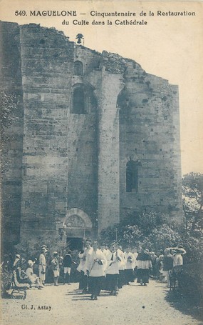 / CPA FRANCE 34 "Maguelone, cinquantenaire de la restauration du culte dans la cathédrale"