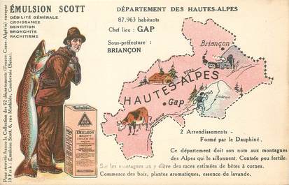 / CPA FRANCE 05 "Gap" / CARTE GEOGRAPHIQUE