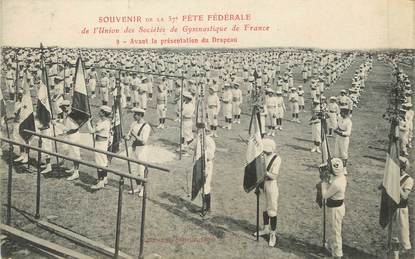 / CPA FRANCE 14 "Caen, souvenir de la 37ème fête fédérale de l'union des sociétés de gymnastique de France"