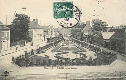 CPA FRANCE 18 "Vierzon, le square"