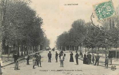 CPA FRANCE 29 "Brest, avenue de la gare"