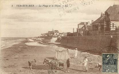 / CPA FRANCE 14 "Ver sur Mer, la plage et la mer"