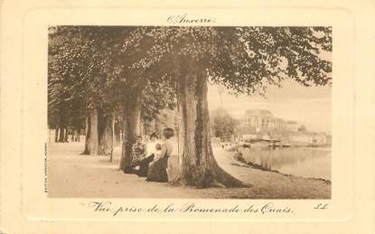 CPA FRANCE 89 "Auxerre, la promenade des quais"