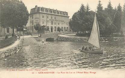 CPA FRANCE 88 "Gérardmer, le pont du Lac et l'Hotel Beau Rivage"