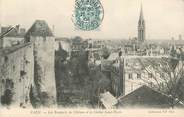 14 Calvado CPA FRANCE 14 "Caen, les Remparts du Chateau et le clocher Saint Pierre"