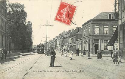 / CPA FRANCE 59 "Canteleu lez Lille, la grand'route"