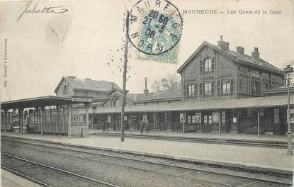 / CPA FRANCE 59 "Maubeuge, les quais de la gare"