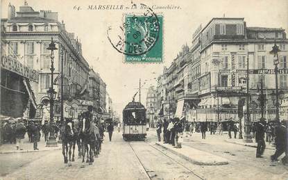 CPA FRANCE 13 "Marseille, la Rue Cannebière" / TRAMWAY