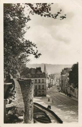 / CPSM FRANCE 62 "Boulogne sur Mer, la grande rue vue des remparts"