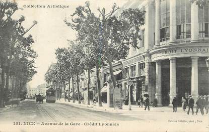 CPA FRANCE 06 "Nice, avenue de la Gare, banque Le Crédit Lyonnais"
