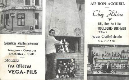 / CPA FRANCE 62 "Boulogne sur Mer, Au bon accueil, chez Hélène"