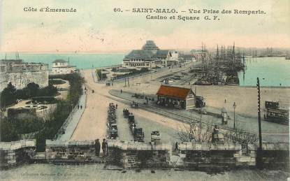  / CPA FRANCE 35 "Saint Malo, Vue prise des remparts, casino et square"