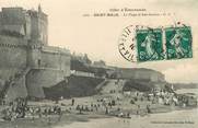 35 Ille Et Vilaine  / CPA FRANCE 35 "Saint Malo, la plage de Bon secours"