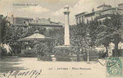  / CPA FRANCE 06 "Antibes, place Nationale"